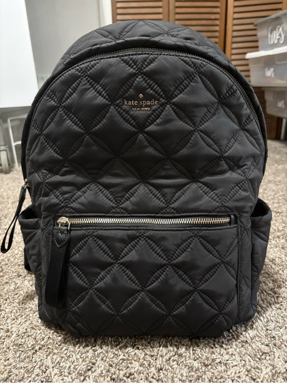 kate spade Quilted Black Nylon Backpack
